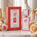 Perfume Ajwad Pink to Pink Creamy Elixir Eau de Parfum Lattafa, frasco rosa vibrante cepa