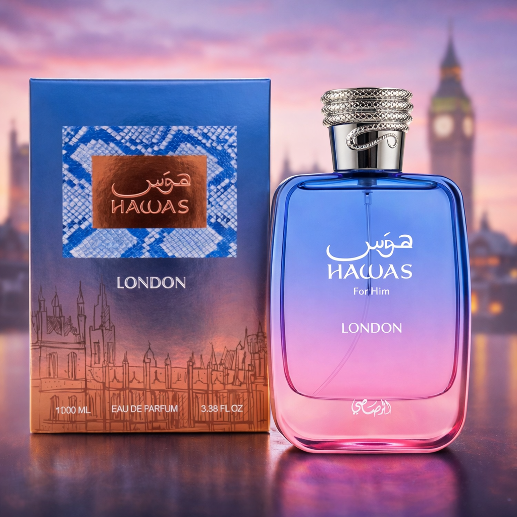 Hawas London For Him – Eau de Parfum - Rasasi Original - Luxos do Oriente 
