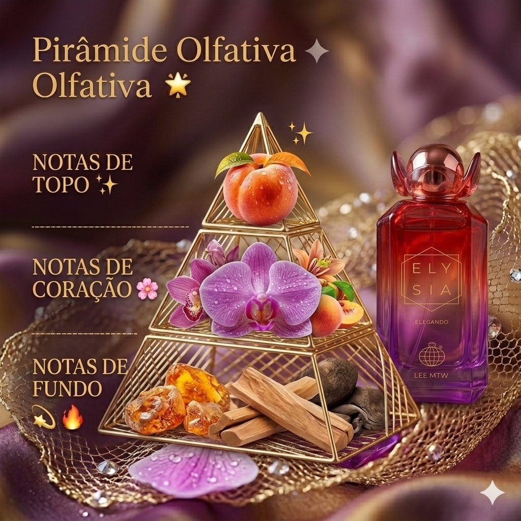 Elysia Elegance Eau de Parfum by Luxos do Oriente with an elegant bottle design and floral fragrance notes.