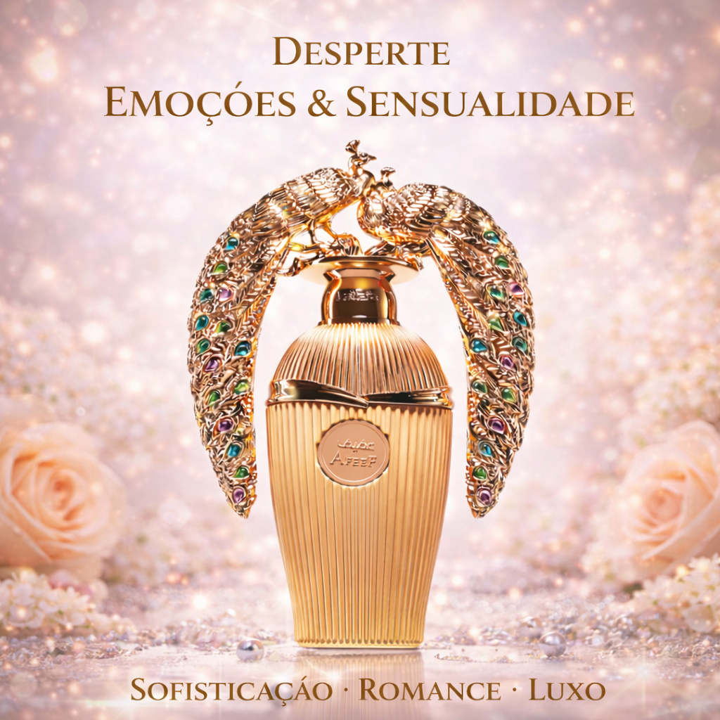 Lattafa Original Afeef fragrance bottle with ornate design and golden accents, showcasing the scent's luxurious appeal.