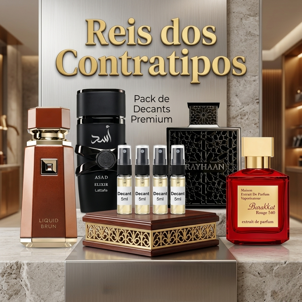 Pack Decants - "Reis dos Contratipos" – Os 4 Gigantes da Perfumaria Árabe e de Nicho 4x5ml