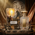 Perfume Ares Velixir da Luxos do Oriente, frasco de Eau de Parfum com detalhe dourado e design elegante.