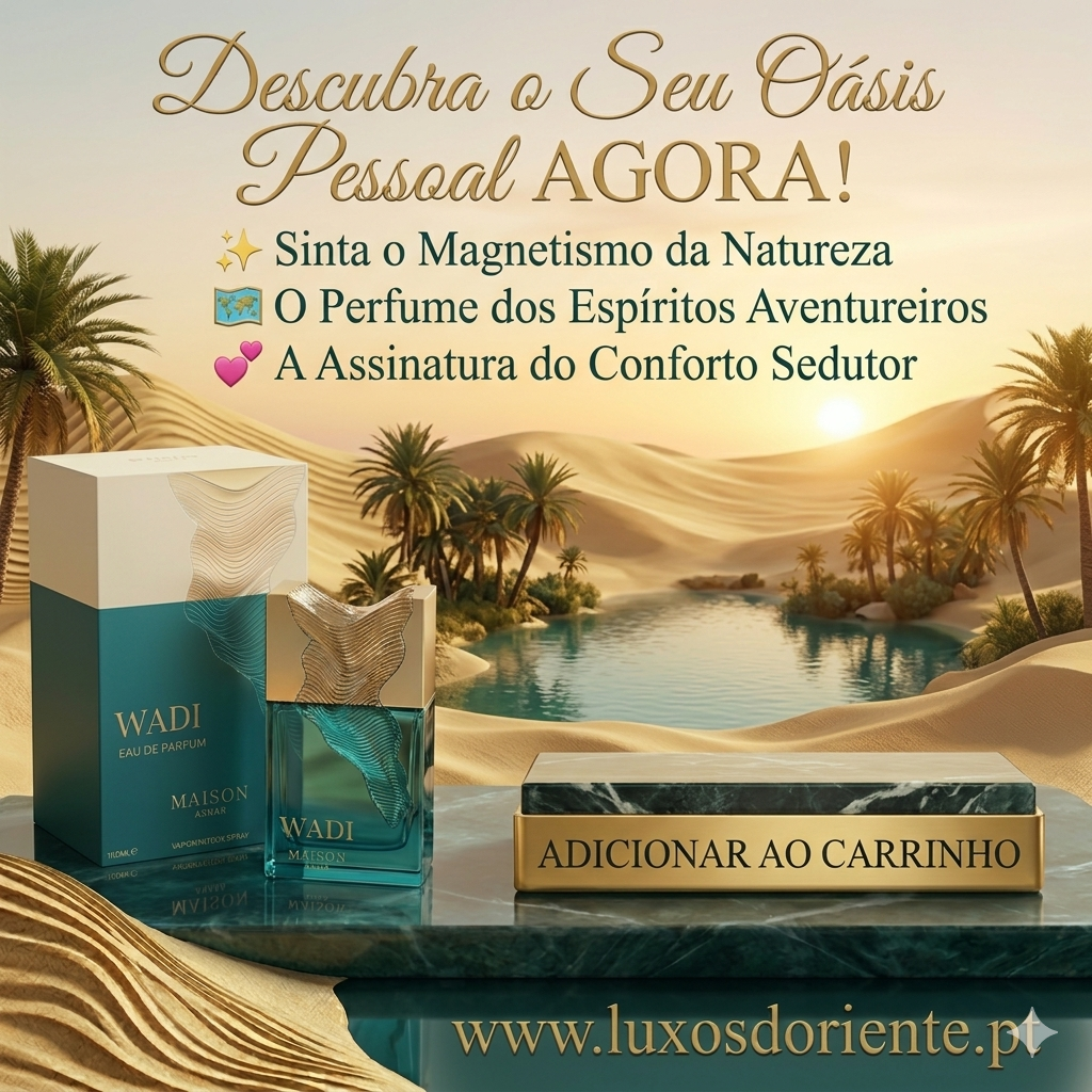Frasco de Eau de Parfum Wadi Maison Asrar Original, com design elegante e detalhes dourados, para fragrância luxuosa e refinada