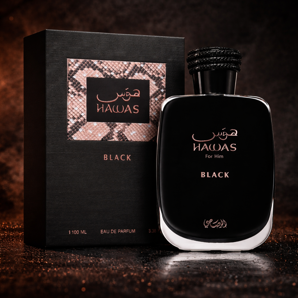 Hawas Black For Him – Eau de Parfum Masculino - Original - Luxos do Oriente 