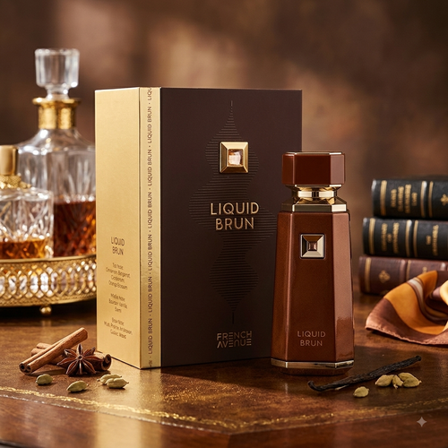 Perfume Eau de Parfum Liquid Brun da Oud de Ouro, frasco elegante com design que reflete sofisticação e luxo.