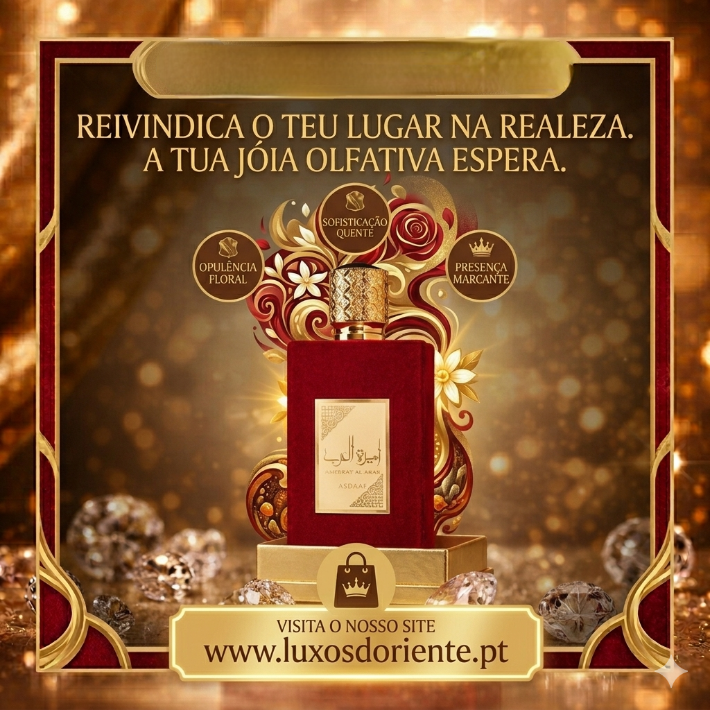 Frasco de 100ml de Ameerat Al Arab Asdaf Lattafa, perfume da marca Oud de Ouro, com embalagem elegante e design sofisticado.