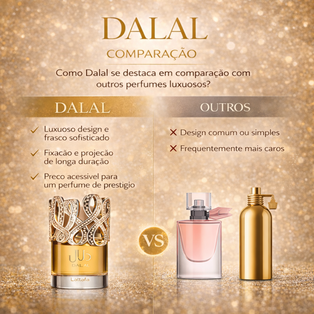Dalal – Eau de Parfum - Lattafa Original - Luxos do Oriente 