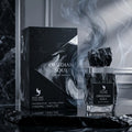 Perfume Eau de Parfum Ultra Niche Obsidian Soul da Luxos do Oriente, frasco com design elegante e detalhes escuros.