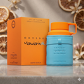 Perfume Odyssey Mandarin Sky de Armaf, Eau de Parfum, com frasco elegante e notas cítricas vibrantes.