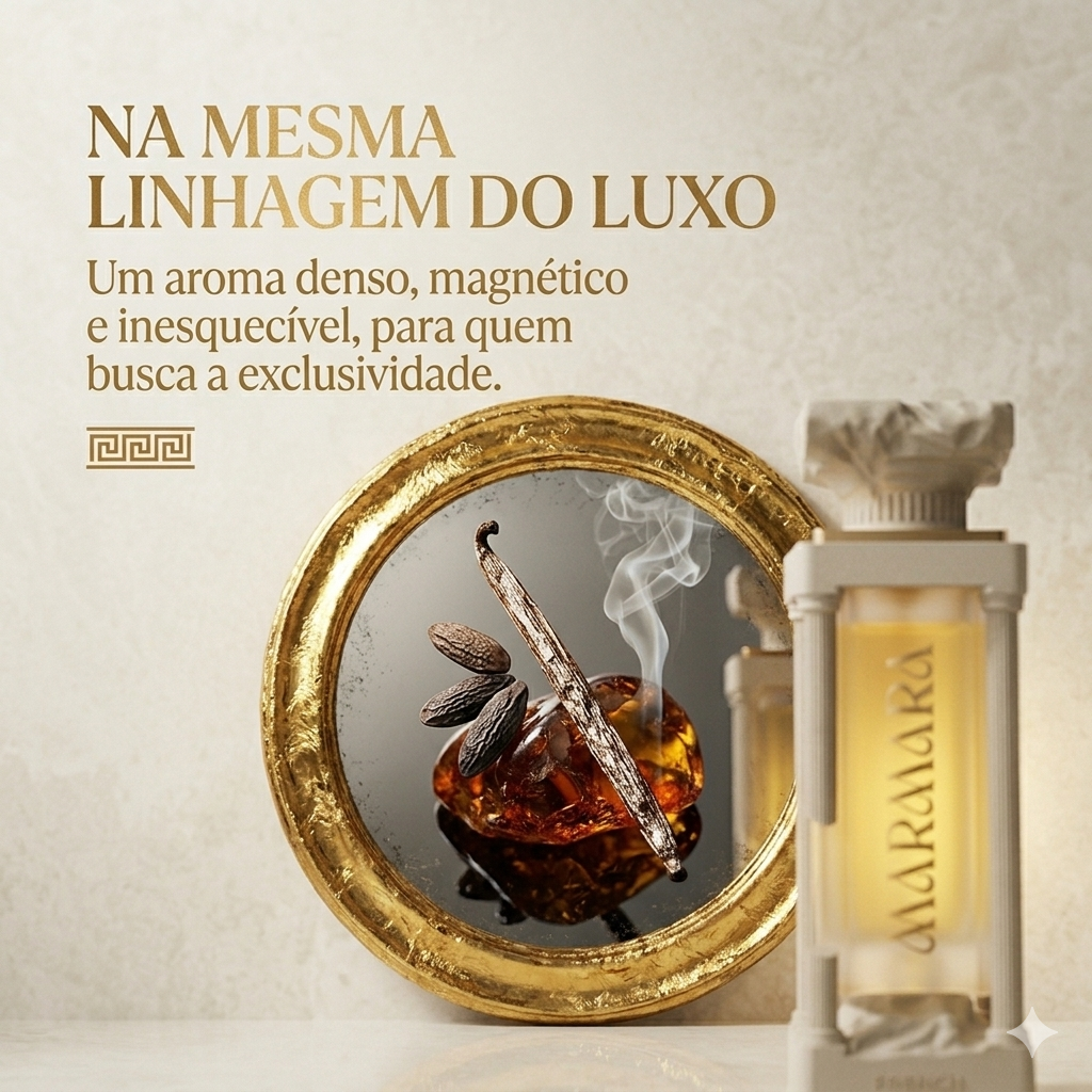 Frasco de perfume Marmara Extrait de Parfum French Avenue da Luxos do Oriente, com design elegante e rótulo detalhado.