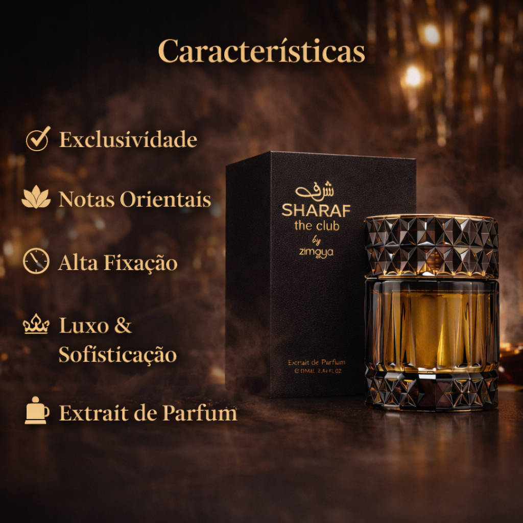 Sharaf The Club – Extrait de Parfum - Zymaia Original - Luxos do Oriente 