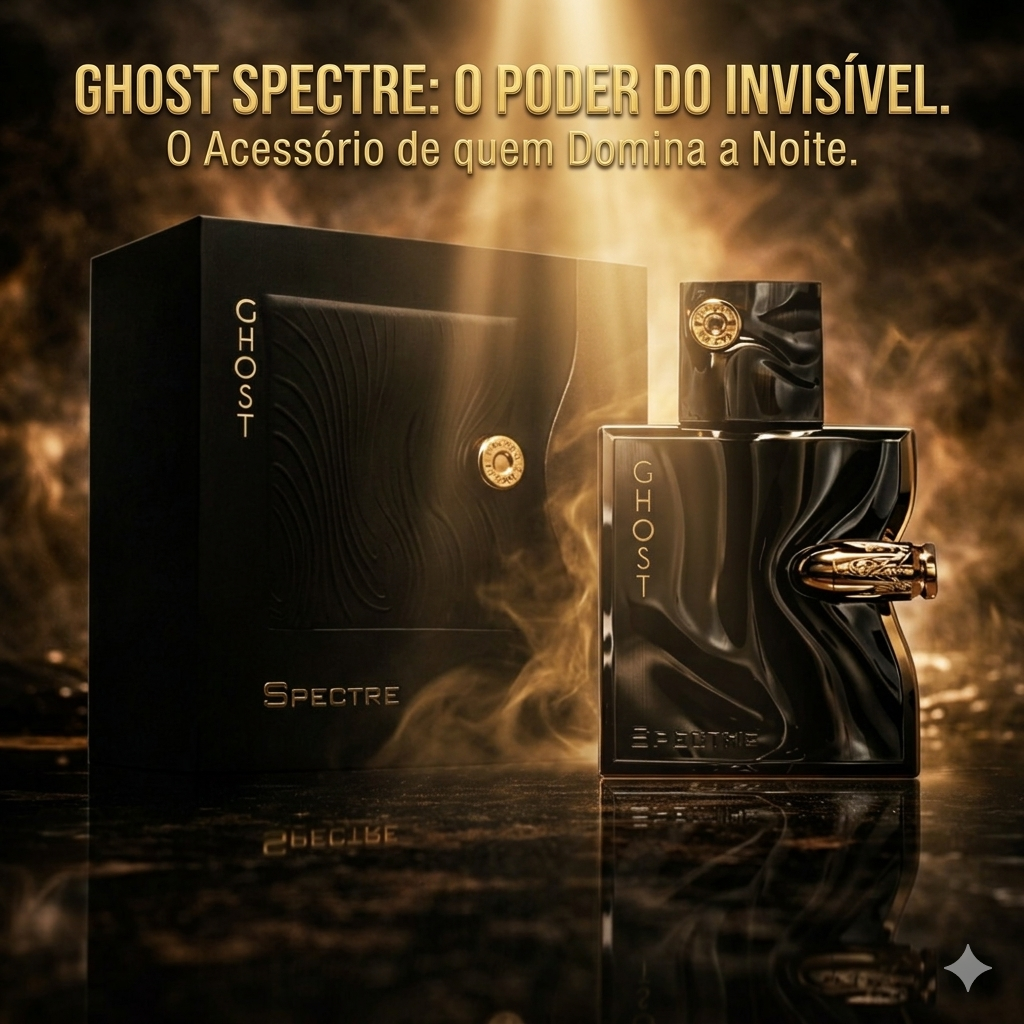 Frasco de perfume Oud de Ouro Spectre Ghost – French Avenue com embalagem elegante e design sofisticado.