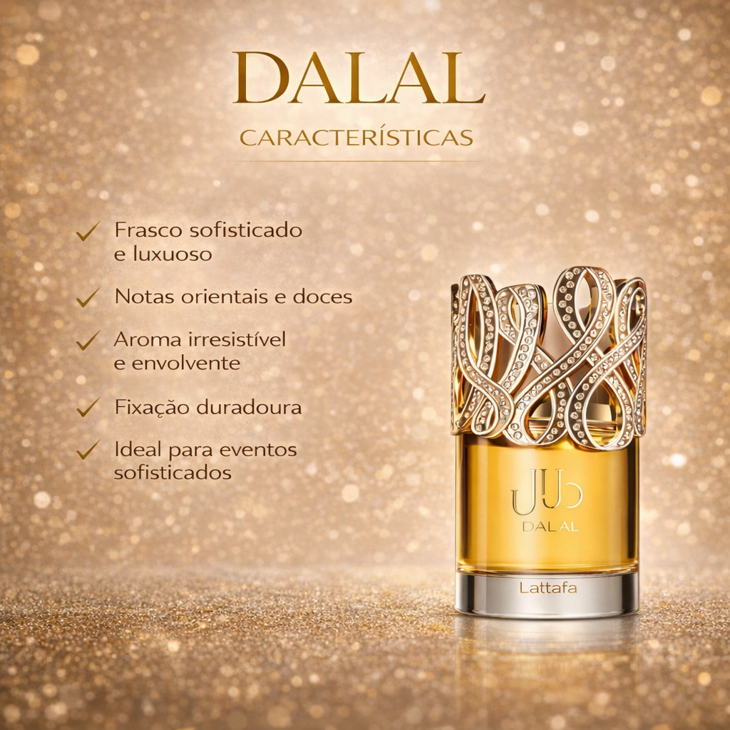 Dalal – Eau de Parfum - Lattafa Original - Luxos do Oriente 