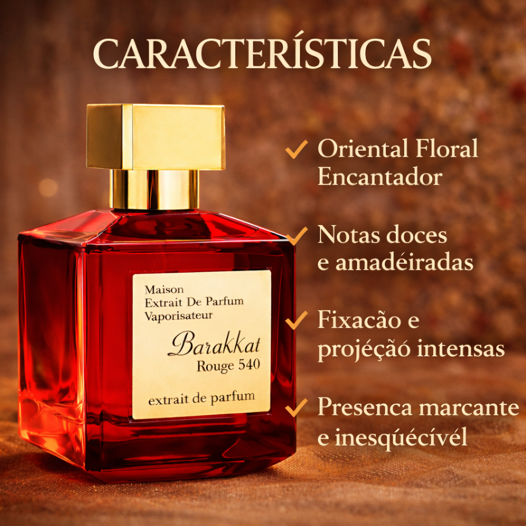 Barakkat Rouge 540 -  Extrait de Parfum - Fragrance World Original - Luxos do Oriente 
