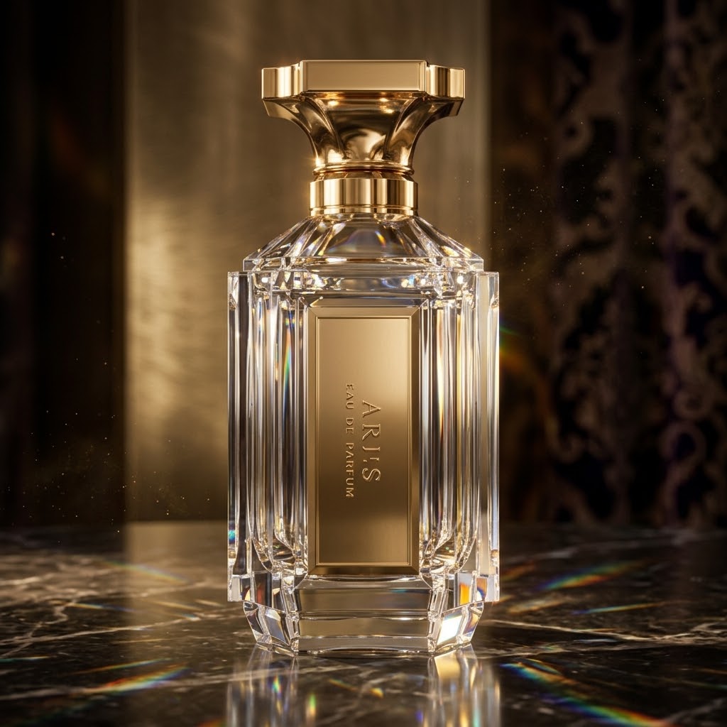 Perfume Ares Eau de Parfum Velixir da Luxos do Oriente, frasco elegante com detalhes dourados e design sofisticado.