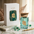 Frasco de perfume Aether - Extrait de Parfum da Luxos do Oriente, com design elegante e embalagem sofisticada.