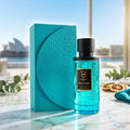 Frasco de perfume Non-Stop Bujairami da Luxos do Oriente, extrato de parfum com design elegante e detalhes sofisticados