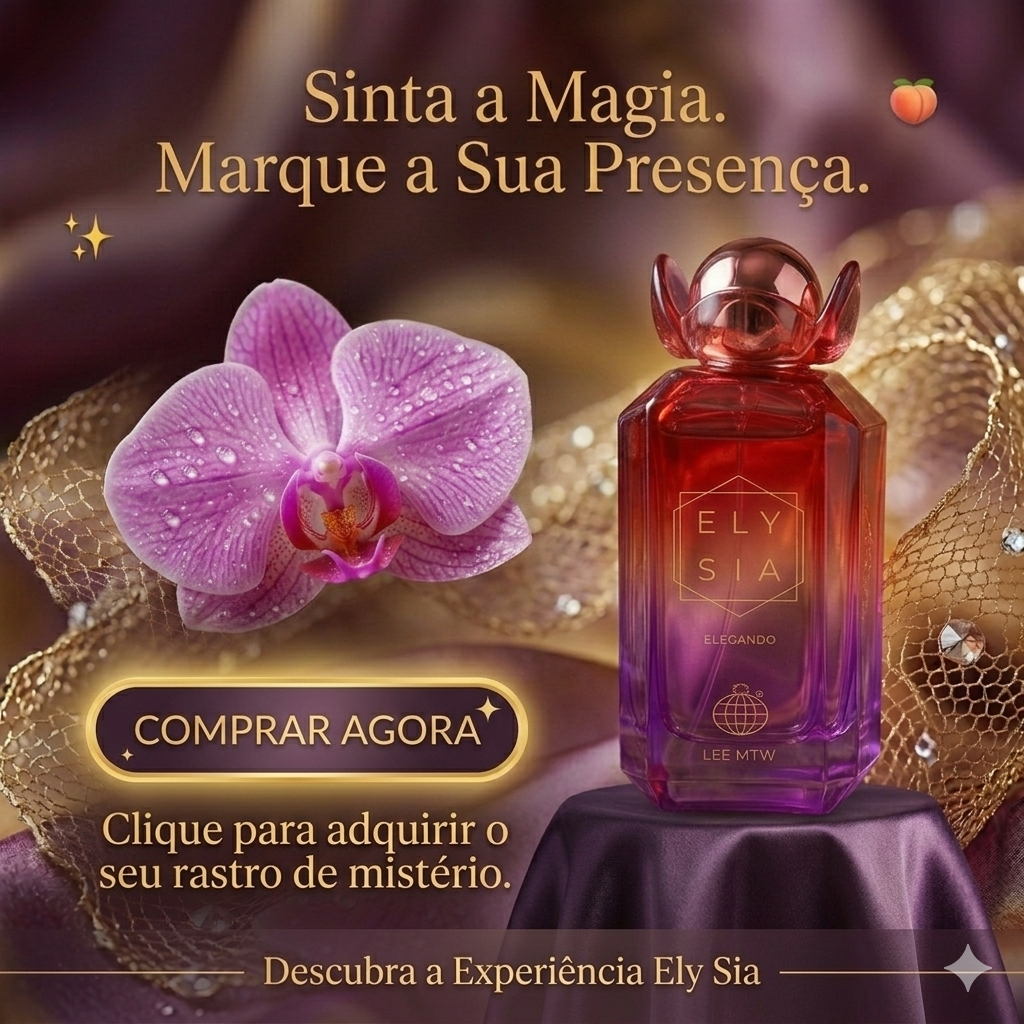Elysia Elegance Eau de Parfum bottle by Luxos do Oriente with elegant design and floral fragrance notes displayed.
