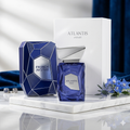 Frasco de perfume Atlantis da Luxos do Oriente, Extrait de Parfum French Avenue Original, com design elegante e detalhes sofisticados