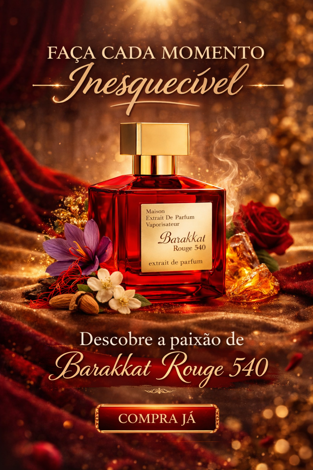 Barakkat Rouge 540 -  Extrait de Parfum - Fragrance World Original - Luxos do Oriente 