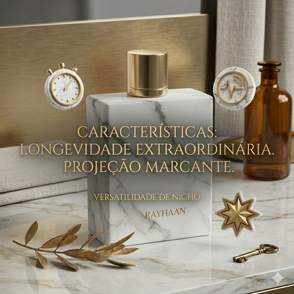 Frasco de perfume Rayhaan Italia Rayhaan Original da Luxos do Oriente, com detalhes elegantes e design sofisticado.