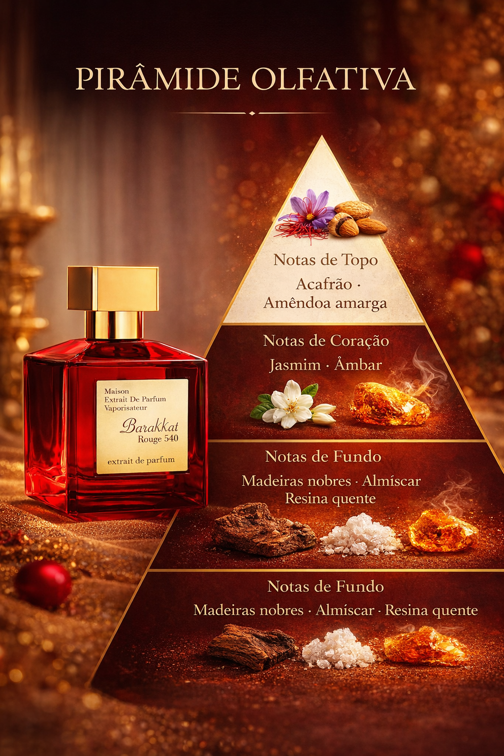 Barakkat Rouge 540 -  Extrait de Parfum - Fragrance World Original - Luxos do Oriente 